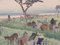 Utagawa Hiroshige - A Horse Fair, Chiryu - Holzschnitt Druck - Spätes 19. Jahrhundert 3