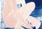 Hashiguchi Goyo Inspired Ukiyo-E, Cyanotype Nu, Peinture Pastel, 2021 3