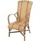 Woven Rattan Armchair with Red Border, Image 1