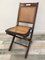 Folding Chair in Wood and Cane, Image 1