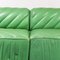 Modular Green Leather Sofa, 1970s, Set of 4 5