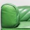 Modulares Sofa aus grünem Leder, 1970er, 4er Set 10