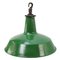 Vintage British Industrial Green Enamel Factory Lamp 2