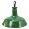 Vintage British Industrial Green Enamel Factory Lamp, Image 2