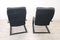 Black Leather Lounge Chairs, 1970s, Set of 2 13