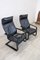 Black Leather Lounge Chairs, 1970s, Set of 2, Image 14