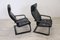Black Leather Lounge Chairs, 1970s, Set of 2, Image 12