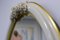 Espejo vintage de porcelana y marco de madera con decoración de rosas y yemas de Giulio Tucci, Imagen 5