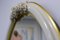 Vintage Mirror in Porcelain & Wood Frame with Rose & Bud Decoration by Giulio Tucci 5