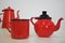 Orange and Black Enamelled Metal Jug & Teapot Set, 1950s, Set of 4, Image 13