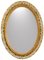 Vintage Margherite Mirror in Porcelain & Wood Frame with Daisy Decoration by Giulio Tucci 1