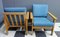 Blue Fabric Armchairs, 1960s, Set of 2 5