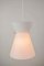 Lámpara colgante italiana con pantalla de vidrio opalino, años 60, Imagen 9