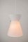 Lámpara colgante italiana con pantalla de vidrio opalino, años 60, Imagen 10