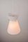 Lámpara colgante italiana con pantalla de vidrio opalino, años 60, Imagen 6