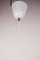 Lámpara colgante italiana con pantalla de vidrio opalino, años 60, Imagen 8
