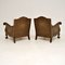 Antique Swedish Satin Birch Bergere Armchairs, Set of 2 11