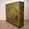 Italian Chinoiserie Style Green Lacquered Cupboard with Four Doors, 1940s 9