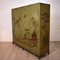 Italian Chinoiserie Style Green Lacquered Cupboard with Four Doors, 1940s, Image 9