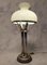 Art Deco Korinth Säule Lampe aus Opalglas, 1930er 5
