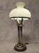 Art Deco White Opaline Glass Corinthian Column Lamp, 1930s 5