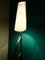 Lámpara de pie francesa modernista de acero negro y latón, años 50, Imagen 6