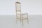 Italian Brass Side Chair by Giuseppe Gaetano Descalzi for Chiavari, 1960s 3