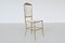 Italian Brass Side Chair by Giuseppe Gaetano Descalzi for Chiavari, 1960s, Image 3