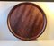 Round Scandinavian Rosewood Serving Tray, 1960s 1