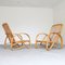 Vintage Bamboo Sofa & 2 Armchairs, Set of 3 4