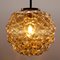 Large Vintage Bubble Pendant Lamp in Amber Glass by Helena Tynell for Limburg 3