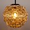 Large Vintage Bubble Pendant Lamp in Amber Glass by Helena Tynell for Limburg, Image 3