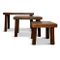 Tavolini o panche vintage in legno di quercia massiccio, set di 3, Immagine 1