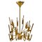 Brass Chandelier attributed to Oscar Torlasco, Italy, 1950s, Image 7
