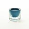 Egg-Cup with Turquoise Center, Moire Collection, Hand-Blown Glass by Atelier George 1