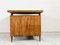 Mid-Century Beistelltisch mit Holzgestell & Glasplatte 8