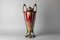 French Art Nouveau Crimson Ceramic Vase from Honegge 1