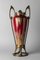 French Art Nouveau Crimson Ceramic Vase from Honegge 3