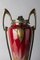 French Art Nouveau Crimson Ceramic Vase from Honegge 7