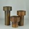 Tall Cylinder Vases in Earth Tones, Set of 3 2