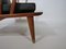 Teak & Leather Lounge Chair Set, 1960s, Set of 2 8