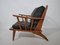 Teak & Leather Lounge Chair Set, 1960s, Set of 2 4