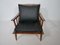 Fauteuil en Teck & Cuir, 1960s, Set de 2 10