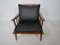Teak & Leather Lounge Chair Set, 1960s, Set of 2 10