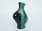 Vase Anthropomorphe Vert et Noir, France, 1950s 1