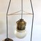 Mid-Century Italian Brass & Satin Glass 3-Light Ceiling Lamp by Fontana Arte, 1940s 2