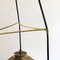 Mid-Century Italian Brass & Satin Glass 3-Light Ceiling Lamp by Fontana Arte, 1940s, Image 11