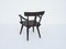 French Black Solid Larch Armchairs by Jean Royère, 1950s, Set of 4, Image 5
