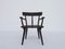 French Black Solid Larch Armchairs by Jean Royère, 1950s, Set of 4, Image 8