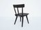 French Black Solid Larch Armchairs by Jean Royère, 1950s, Set of 4, Image 14